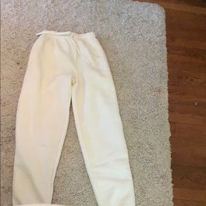 White drawstring sweatpants joggers Boohoo